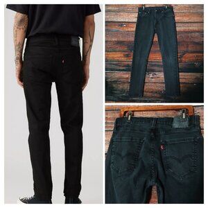 Levis Jeans 512 Mens 32X32 Slim Tapered Fit Black Denim Stretch